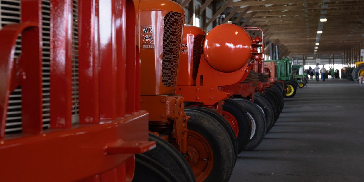 antique tractor display MCAMA annual show