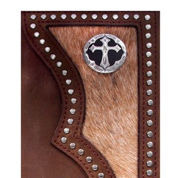 Texas Wallet Western Bifold Ostrich Black Checkbook Style 