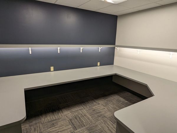 Custom Countertop, Custom Office space, Laminate countertops, commercial office