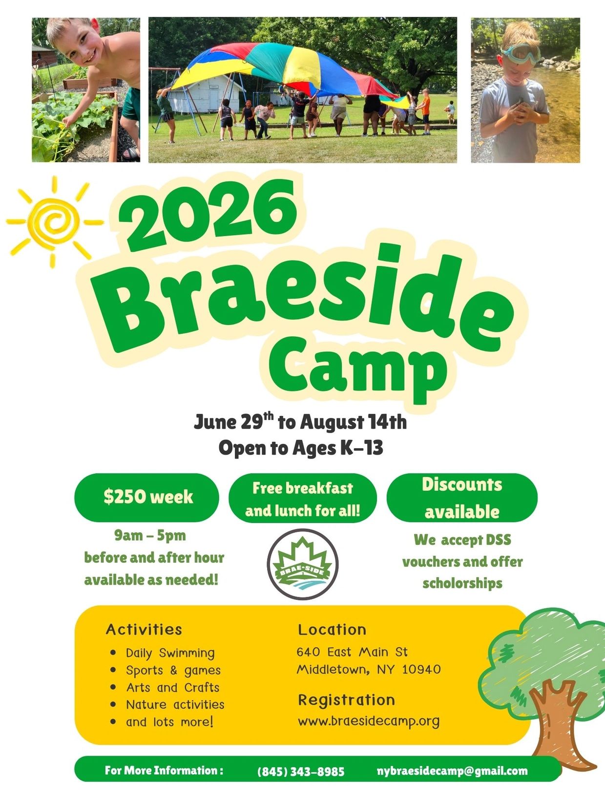 Summer camp 2026 flyer