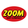 Zoom Bait Company logo with bold yellow text on a red oval.