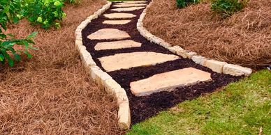 Use USA Pine Straw to accentuate your garden paths.