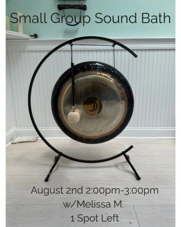Gong for a small group sound bath event.