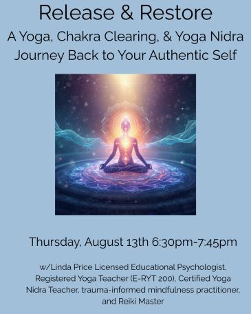 Yoga event for chakra clearing and yoga nidra.