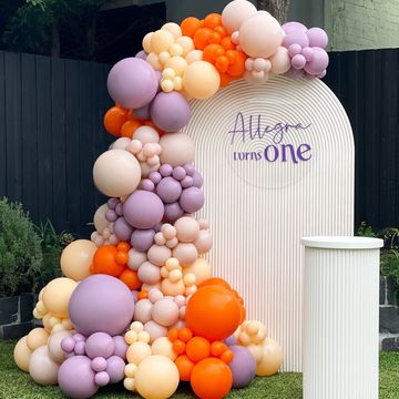 Ripple arch backdrop (pale nude)