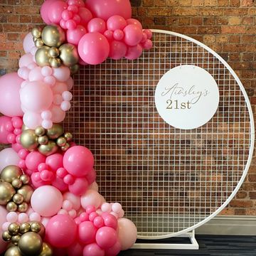 Round mesh backdrop (white)