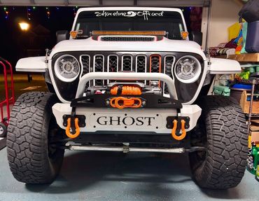 Custom “Ghost” sign for a decked out Jeep. 