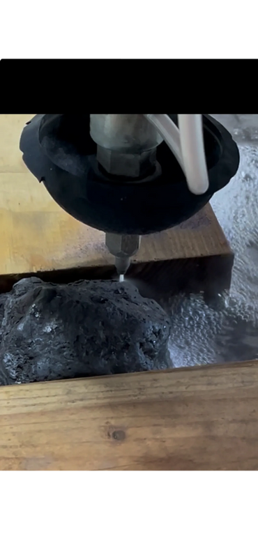 Meteorite cut for customer.