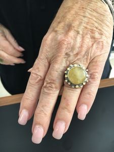 Girl Meets Joy Jewelry Golden Needle Rutilated Quartz with yellow diamonds and 14k gold.