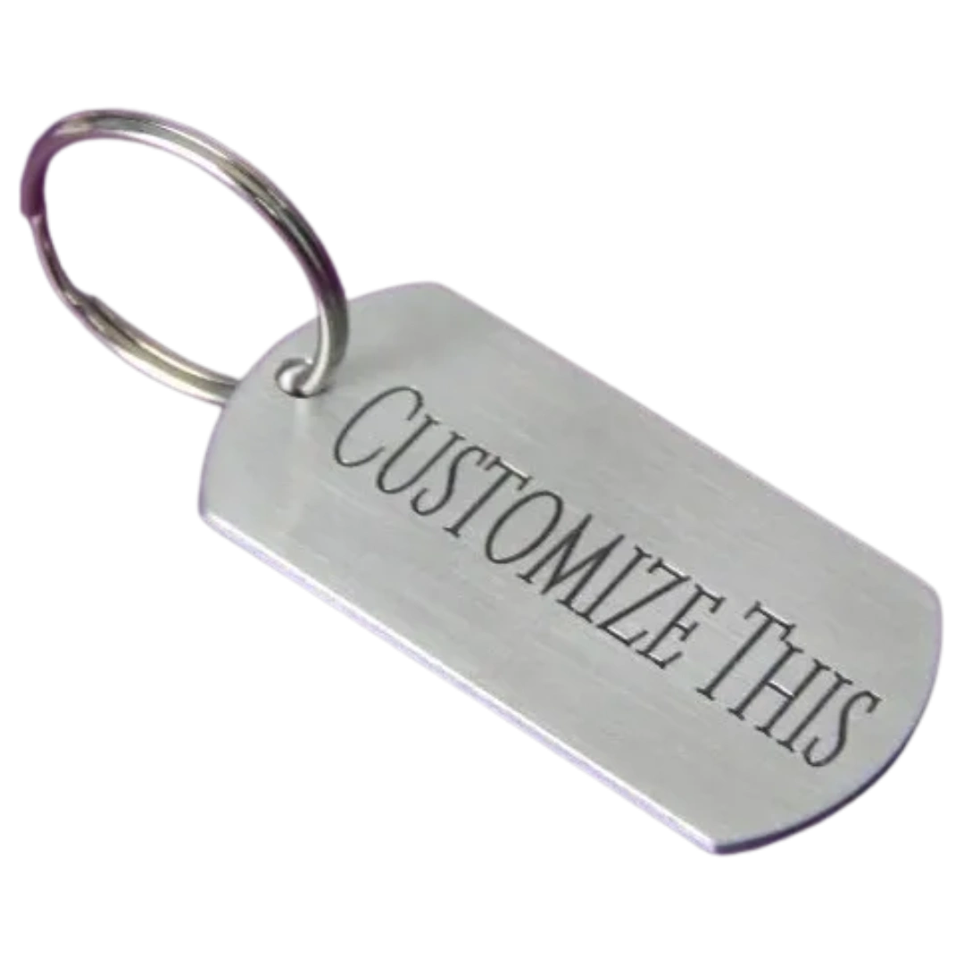 Personalized Dog Tag Keychain
