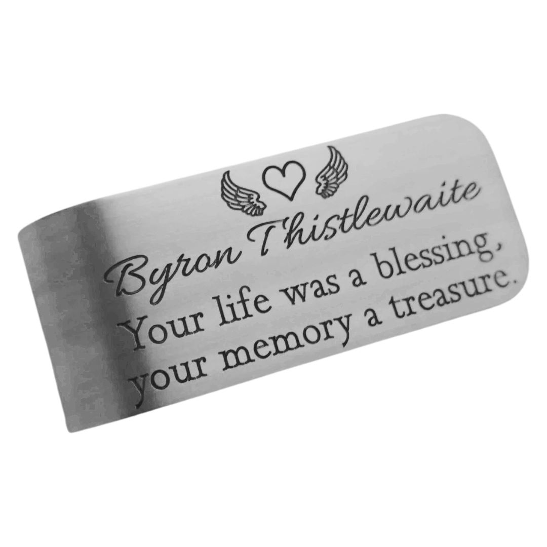 Life was a blessing Memorial Visor Clip