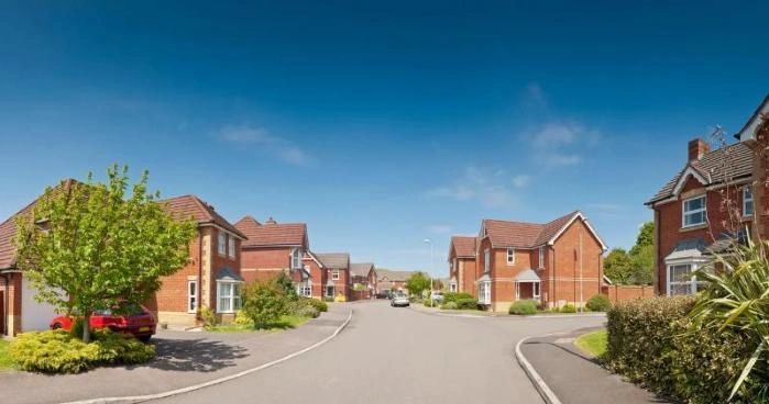 Photo of new built houses and homes taken during a snagging survey and snagging inspection, in York.