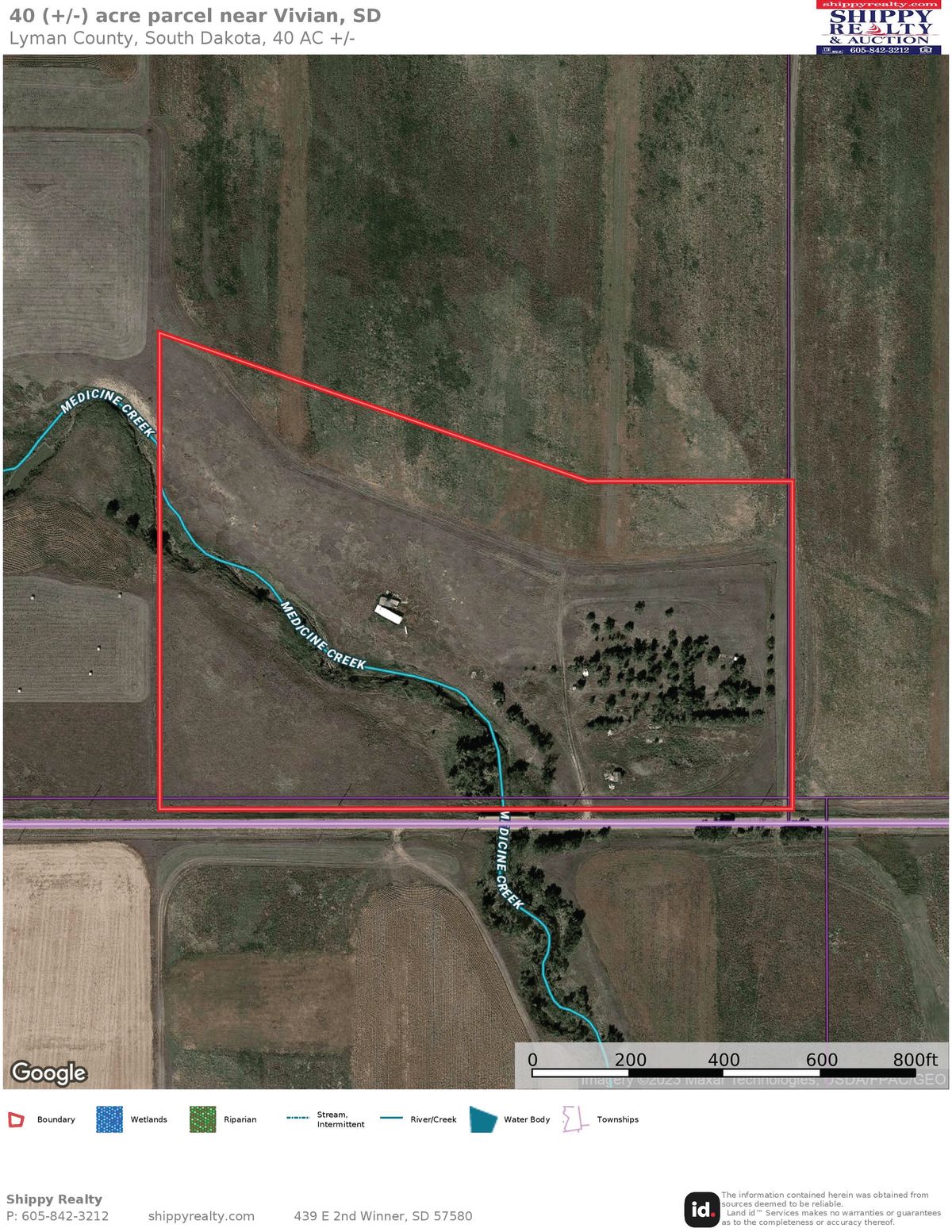 24 (+/-) Acres of Rural Residential Land, Vivian, SD