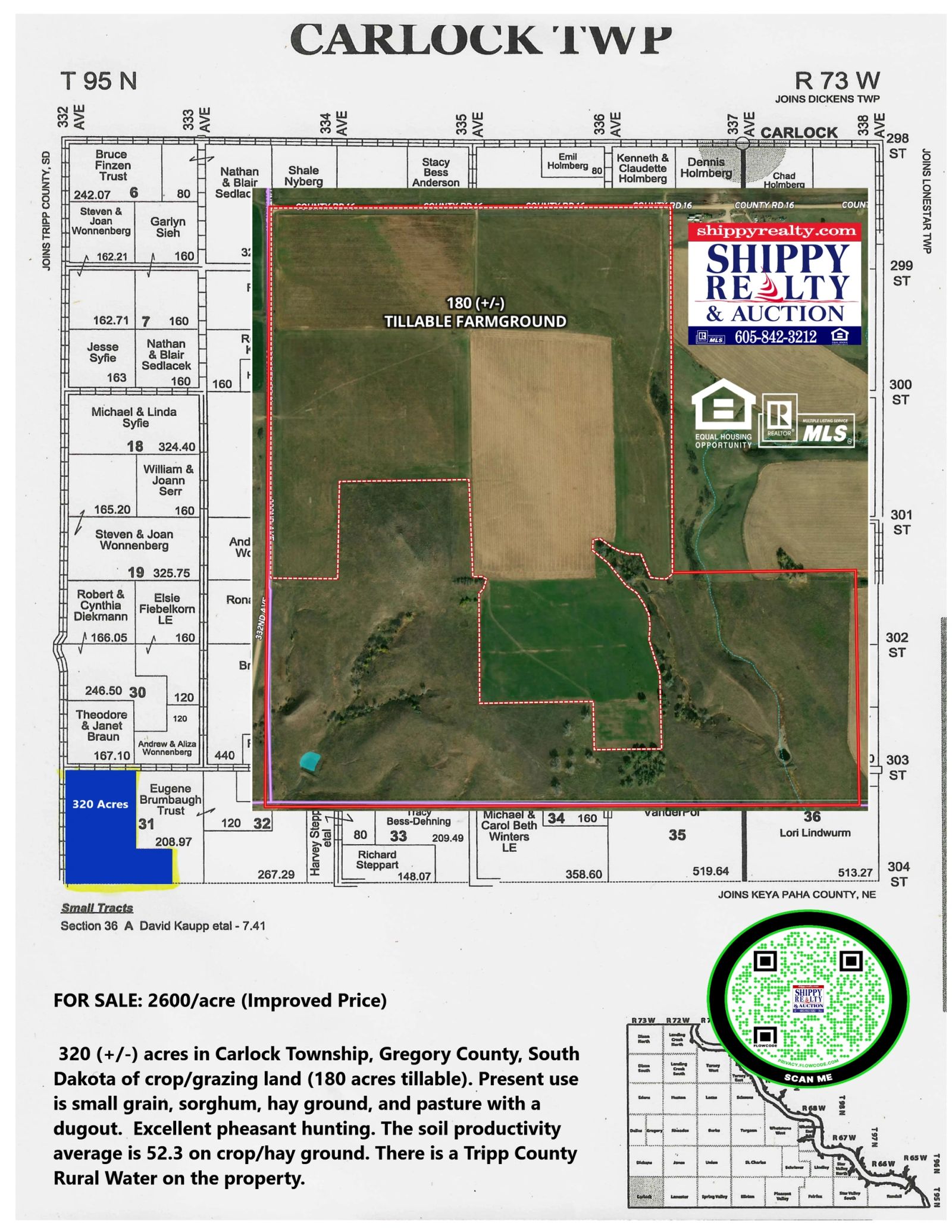 320 +/- Acres Crop/Hay, Carlock Twp, Gregory Co, SD — Dallas, SD real estate photo thumbnail 12