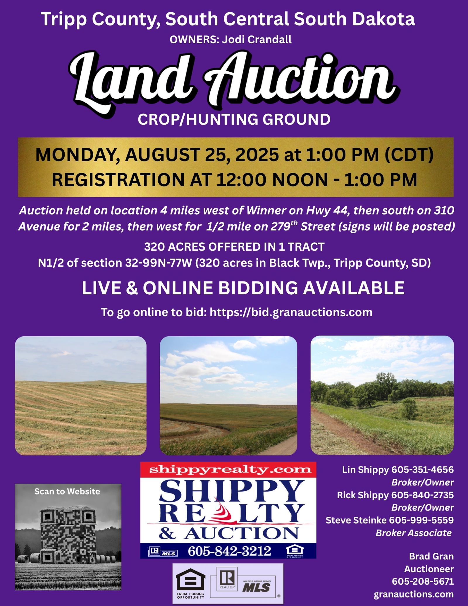 320 +/- Acres — Black Twp, Tripp County, SD — Land Auction in Winner, SD — photo 1 of 21