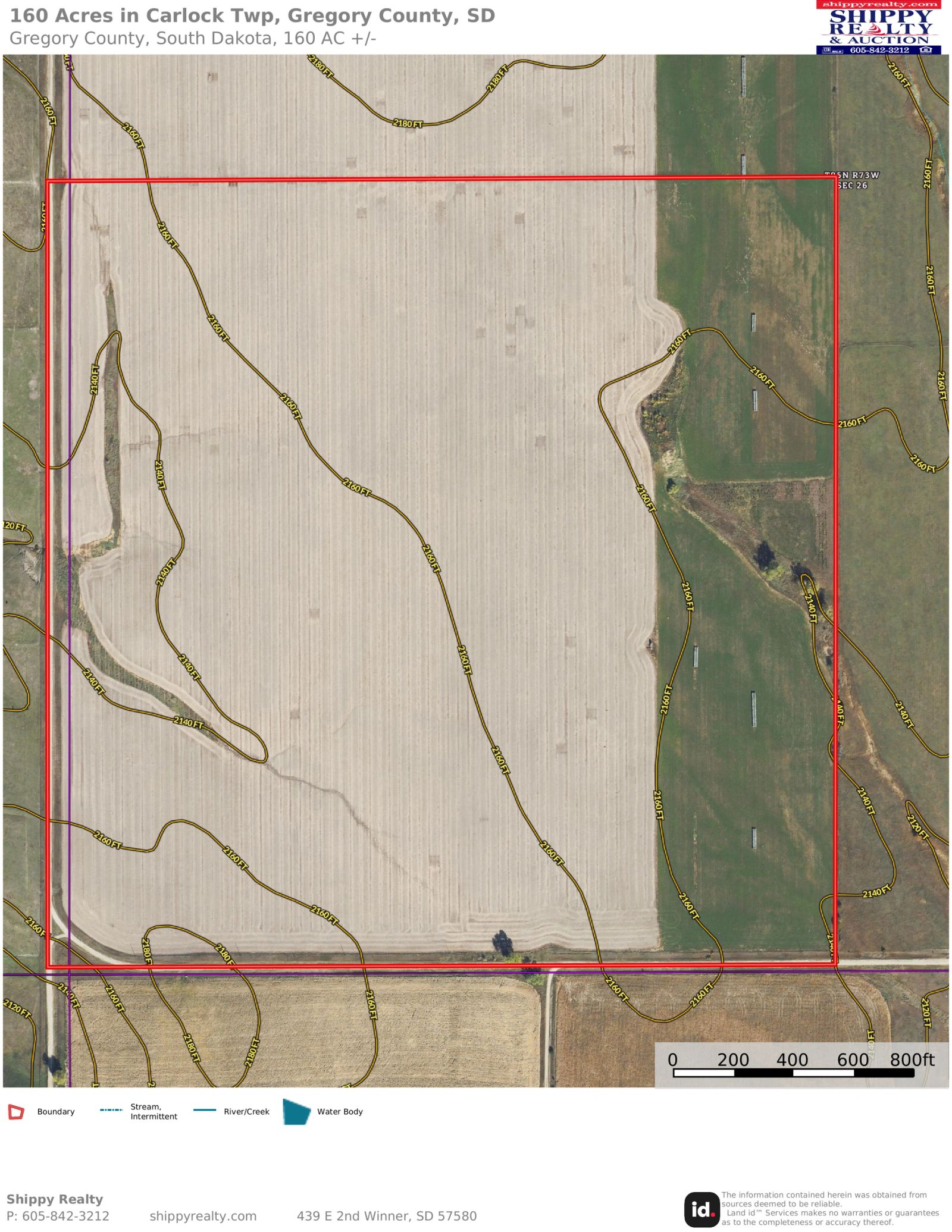 160 +/- Acres Mostly Cropland, Carlock Twp, Gregory Co, SD — Carlock, SD real estate photo thumbnail 9