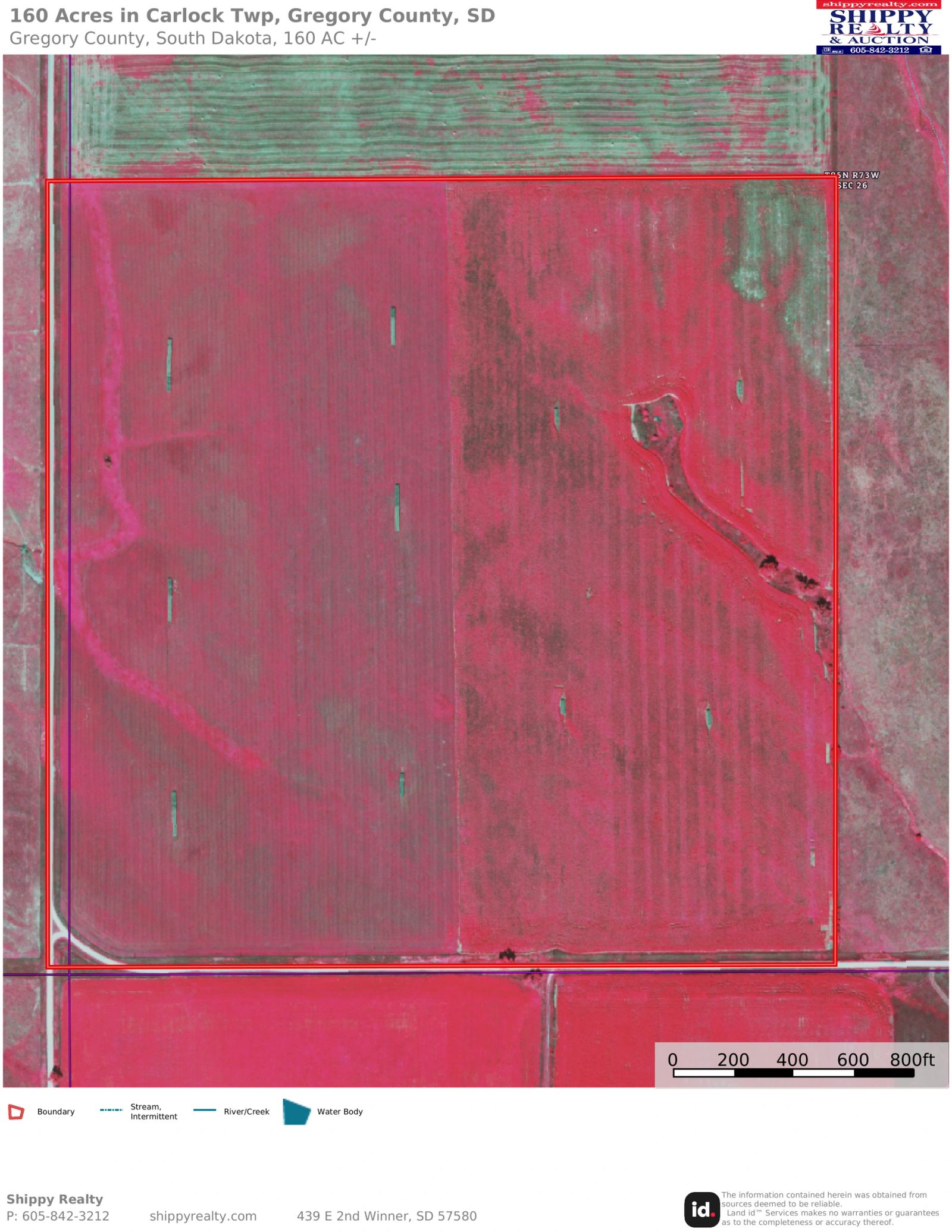 160 +/- Acres Mostly Cropland, Carlock Twp, Gregory Co, SD — Carlock, SD real estate photo thumbnail 13