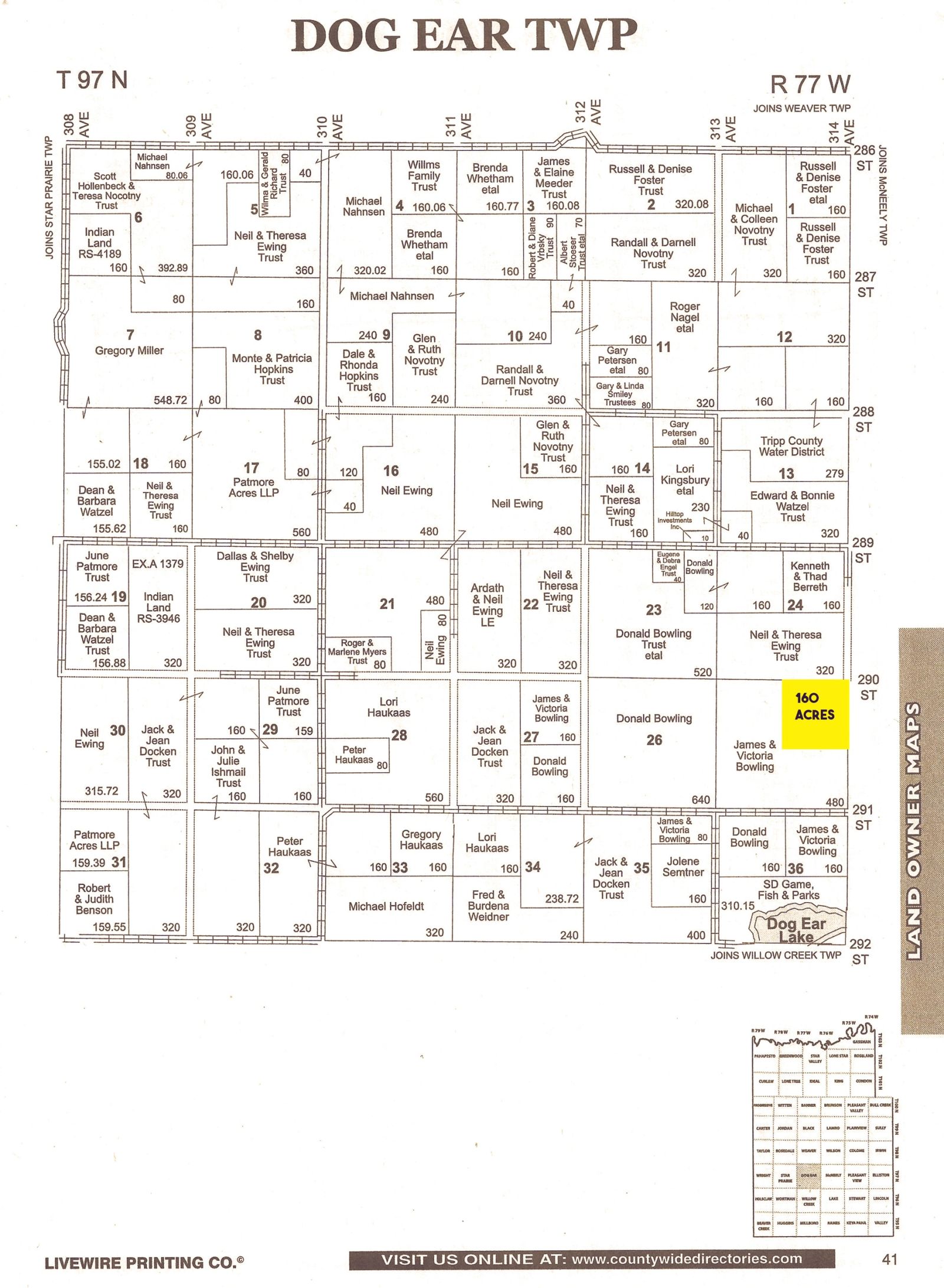 160 +/- Acres Pasture Land, Dog Ear Twp, Tripp Co, SD — Winner, SD real estate photo thumbnail 2