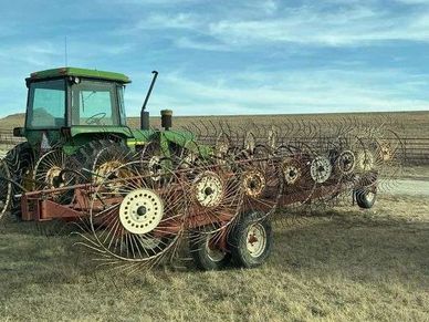H&S Bi-fold rake — Haying Equipment lot at the Gran Consignment Sale — Spring 2026