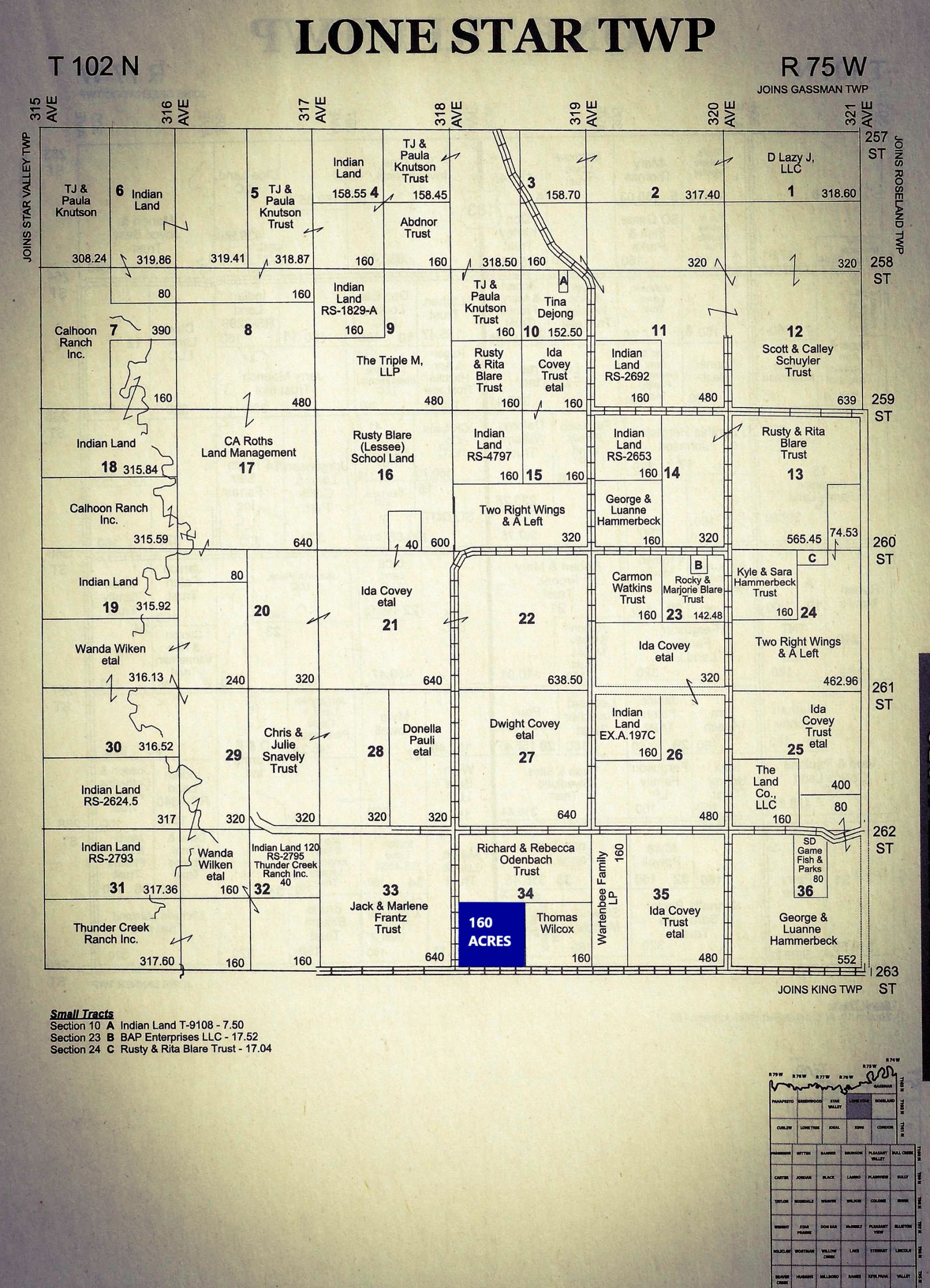160 +/- Acres Pasture/Hay Land, Lone Star Twp, Tripp Co, SD — Hamill, SD real estate photo thumbnail 15
