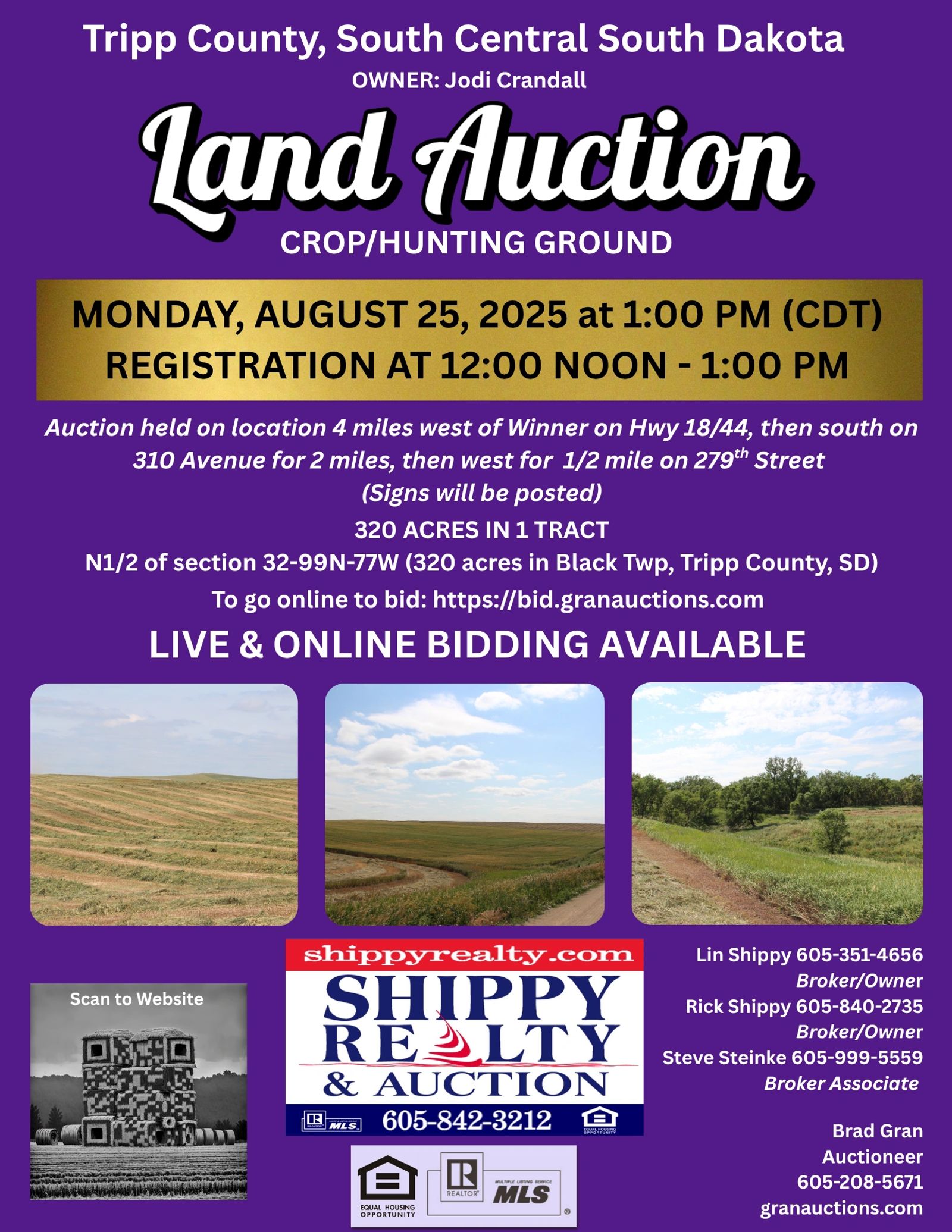 Land Auction: Black Twp, Tripp Co, SD — Winner, SD real estate photo — photo 1 of 1