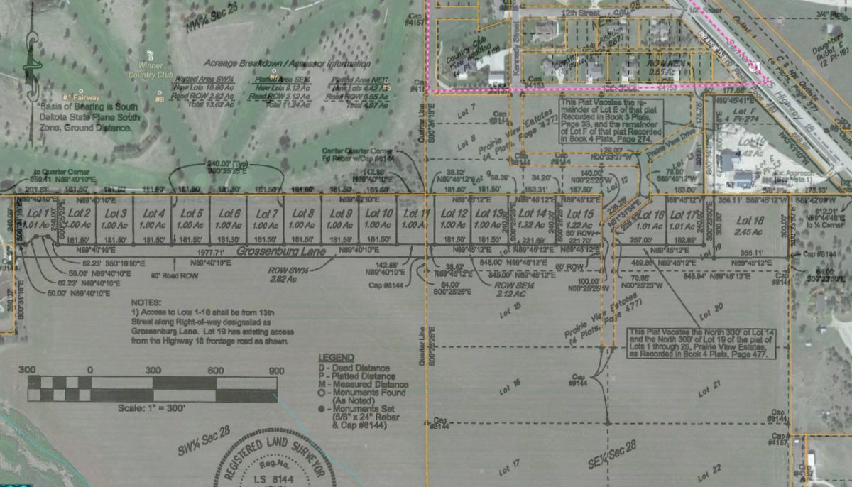 Country Club South Subdivision Residential Lots, Winner, SD