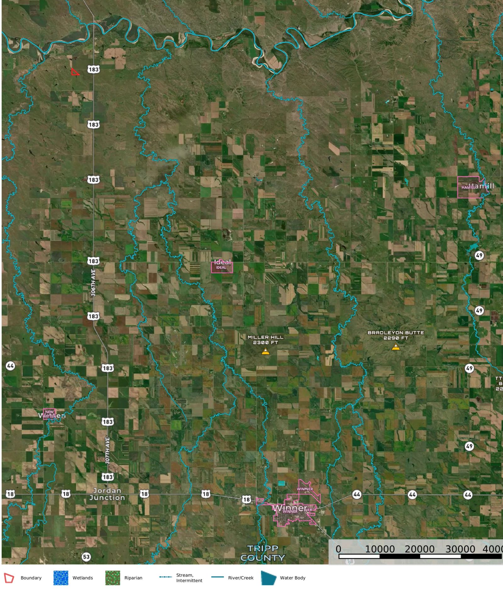 31 (+/-) Acres, Greenwood Twp, Tripp County, SD — Winner, SD real estate photo thumbnail 22