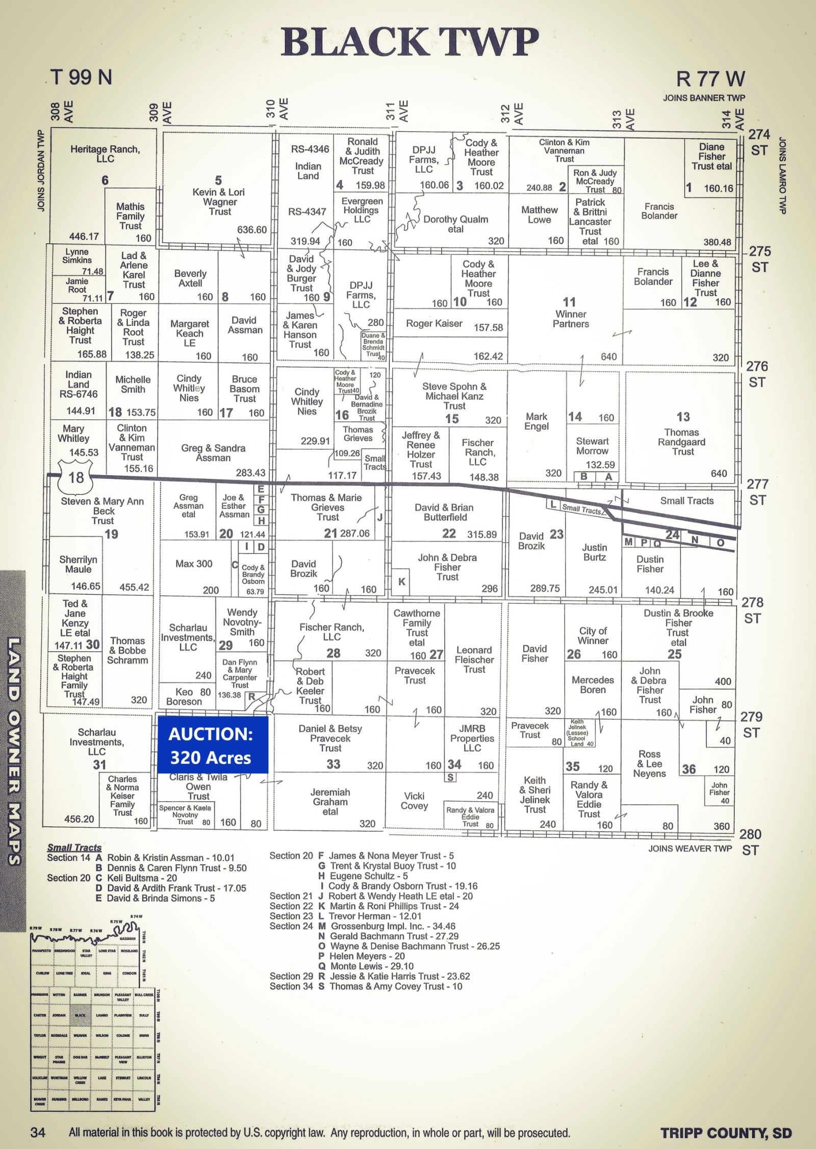 320 +/- Acres — Black Twp, Tripp County, SD — Land Auction in Winner, SD thumbnail 2