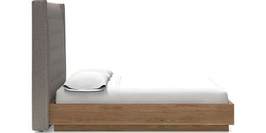 Crate and Barrel tall bed frame 