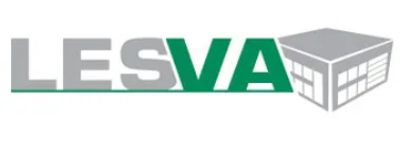 Logo with text LESVA and a building icon.