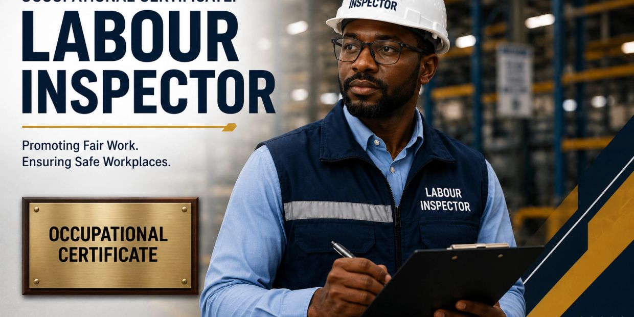Labour inspector promoting fair work and safety.
