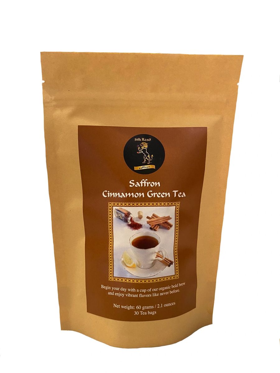 Saffron Cinnamon Green Tea (30 Tea Bags)