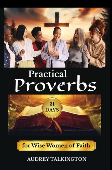 Book cover for Practical Proverbs: 31 Days for Wise Women of Faith by Audrey Talkington.
