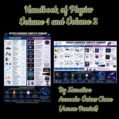 Cover image for a physics handbook summary volumes 1 and 2.
