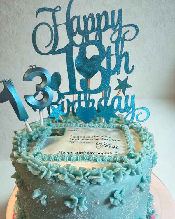 13th birthday cake for girl