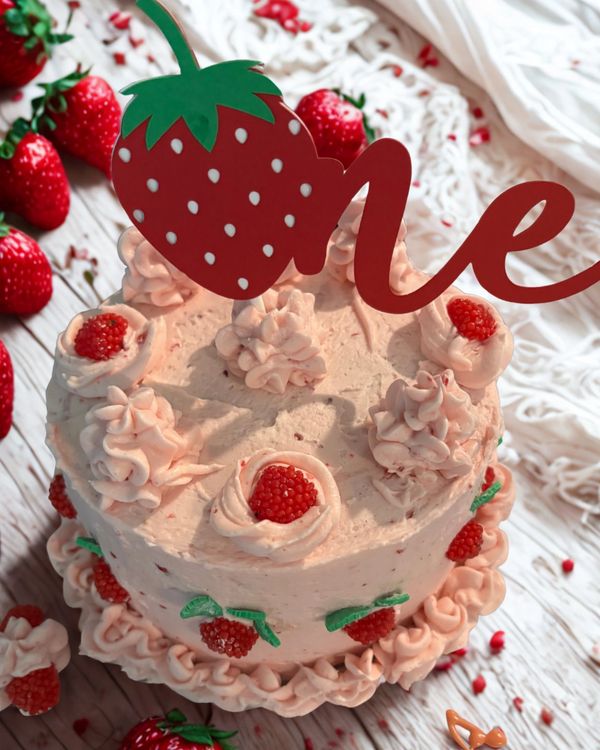 Berry happy birthday cake