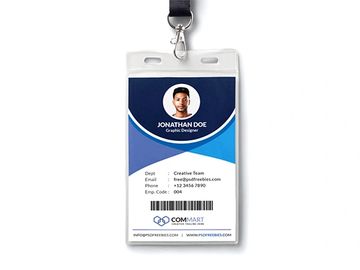 Hanging photo ID tag