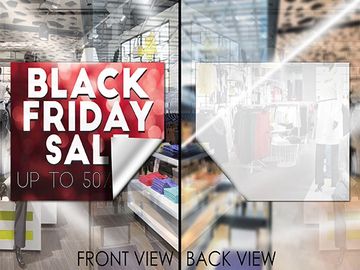 Window cling sign for Black Friday Sale