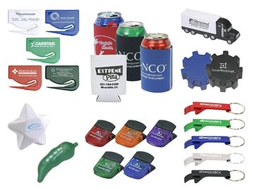 Branded Giveaways - Stress Relievers, Keychains, Bottle Openers, Envelope Openers, Clips, Lanyards
