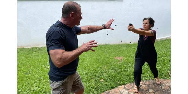 Scene showing non-lethal personal protection training