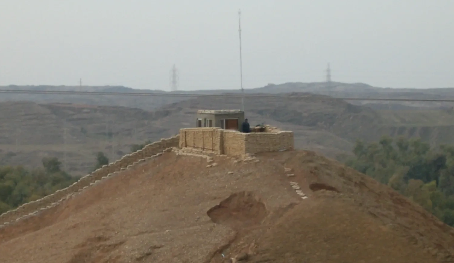 Communications outpost in the desert, depicting communications in hostile environments.