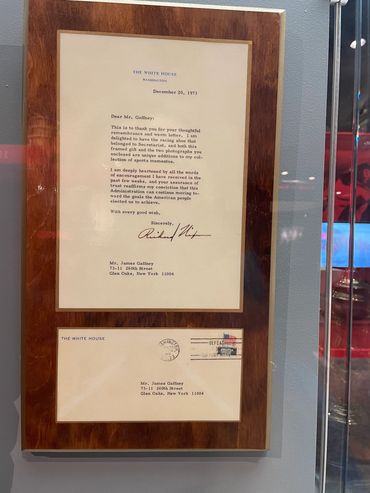 Framed letter and envelope