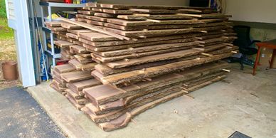 Stacked lumber ready for your project! 