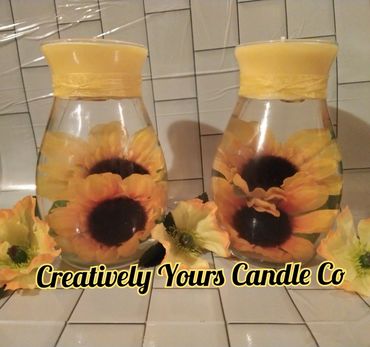 Sunflower Water Candle