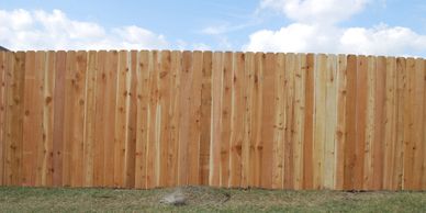 Wood privacy fence