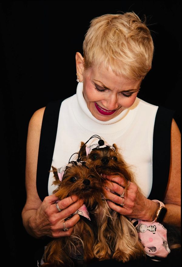 Annie  and her Yorkies, Cody & JoJo