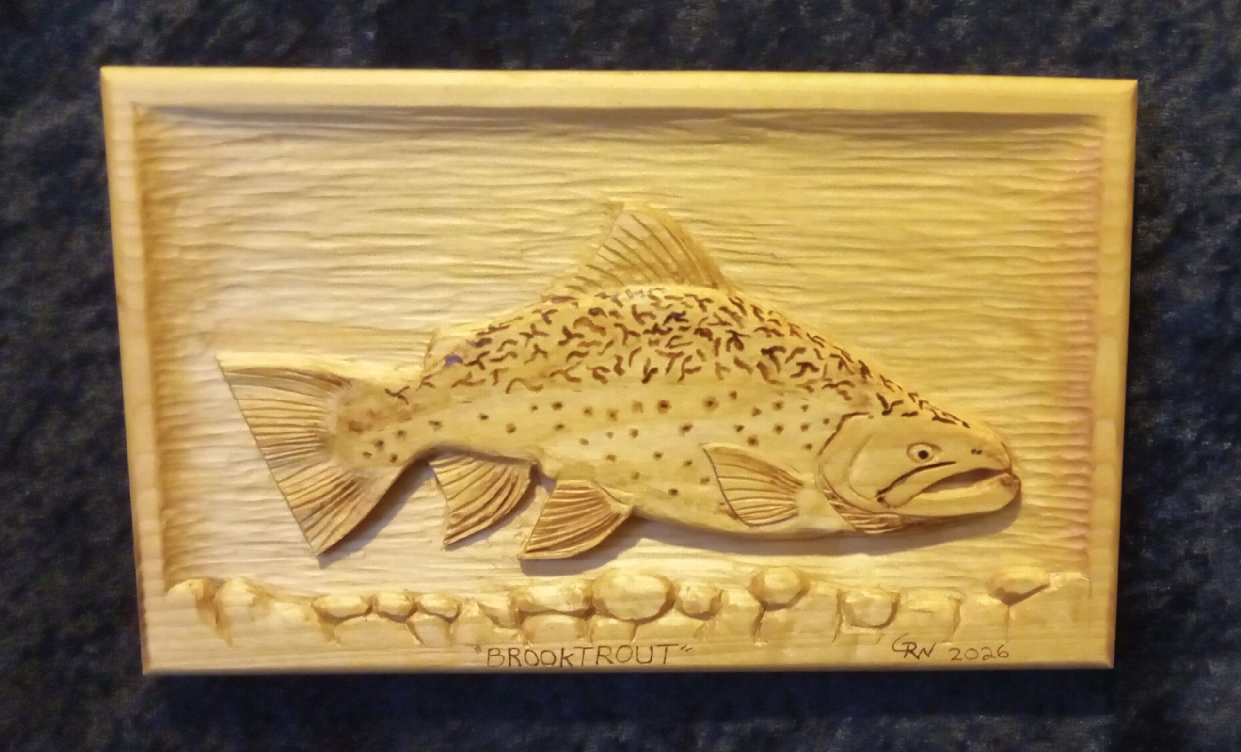 Brook Trout Relief Carving