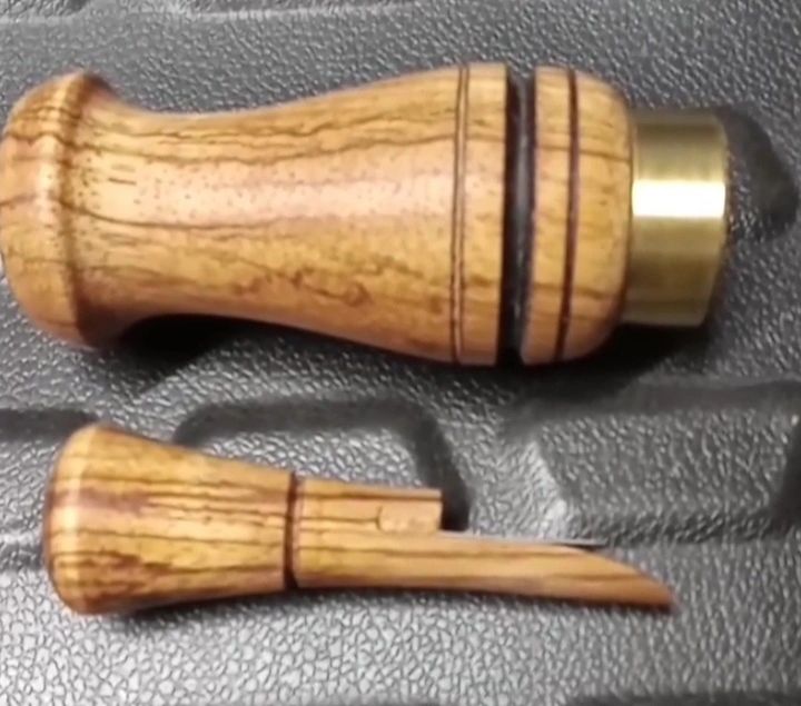 Zebra Wood Single Reed Duck Call
