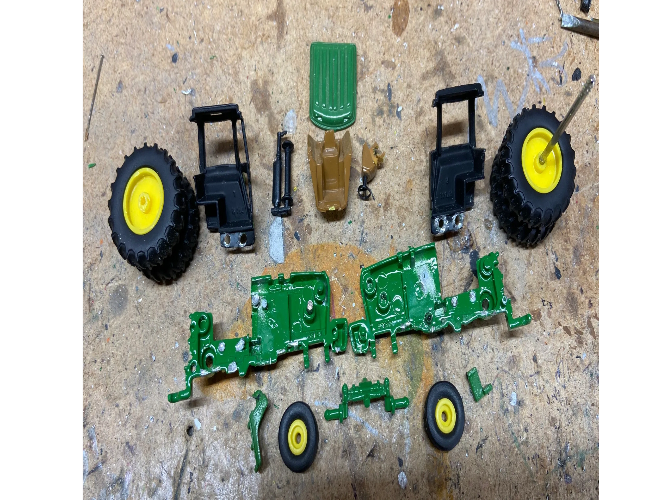 How to tear down an Ertl Soundgard tractor for customizing