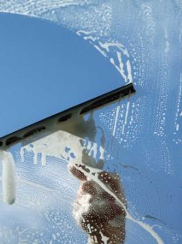 Nettoyage de vitres à la raclette avec Neoglass